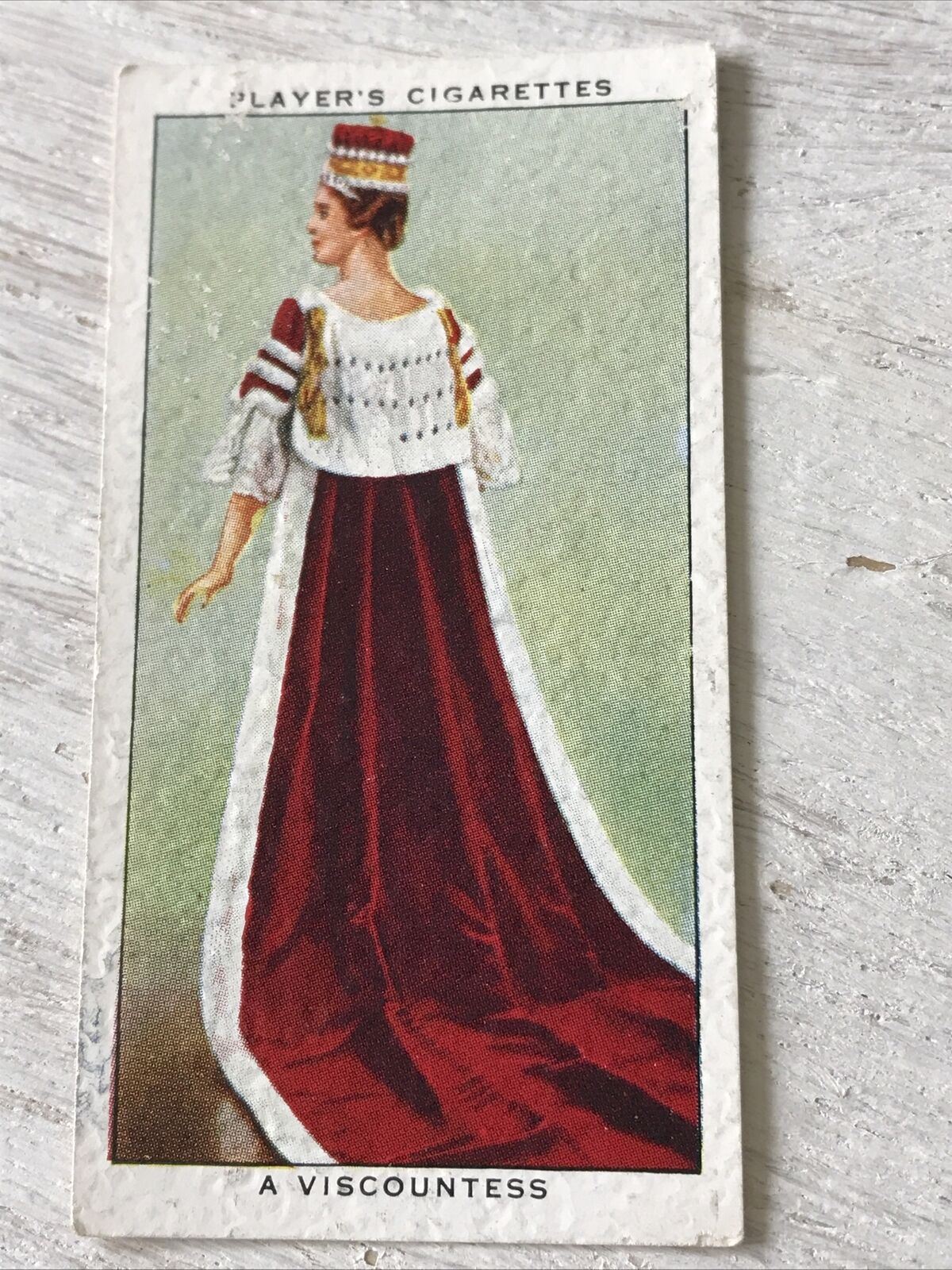 Players Cigarette Card Coronation Series Ceremonial Dress 11 Viscountess British. 1937 1930s