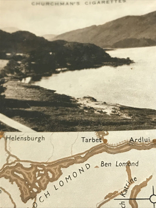 Churchmans Cigarette Card - Holidays In Britain - No. 39 - Loch Lomond - Vintage Picture