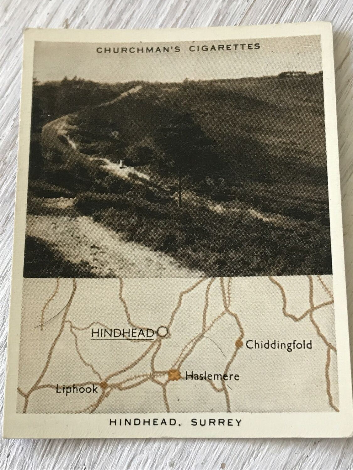 Churchmans Cigarette Card - Holidays In Britain - No. 11 - Hindhead Surrey - Vintage Photo