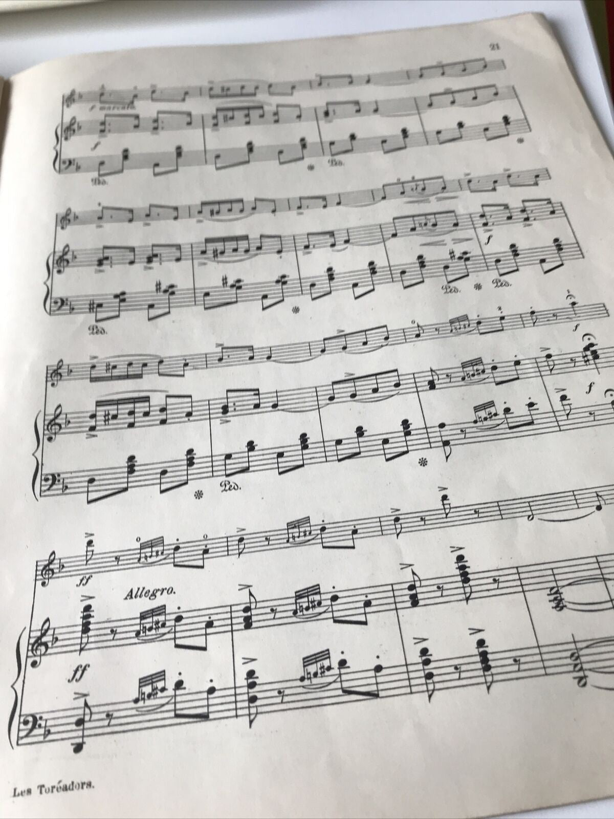 Vintage Sheet Music Auguste Cons Sunny Spain Violin Piano Copyright 1916