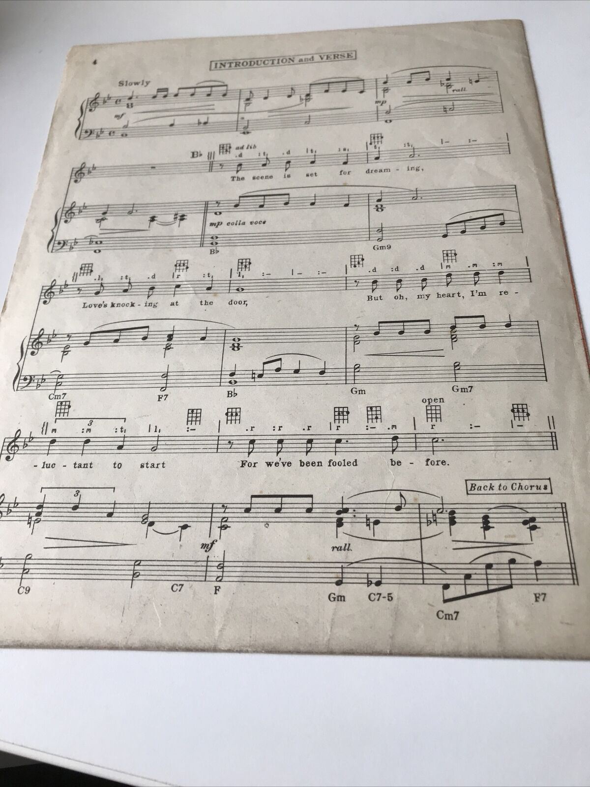 Vintage Sheet Music My Foolish Heart Film Movie Dana Andrews Susan Hayward