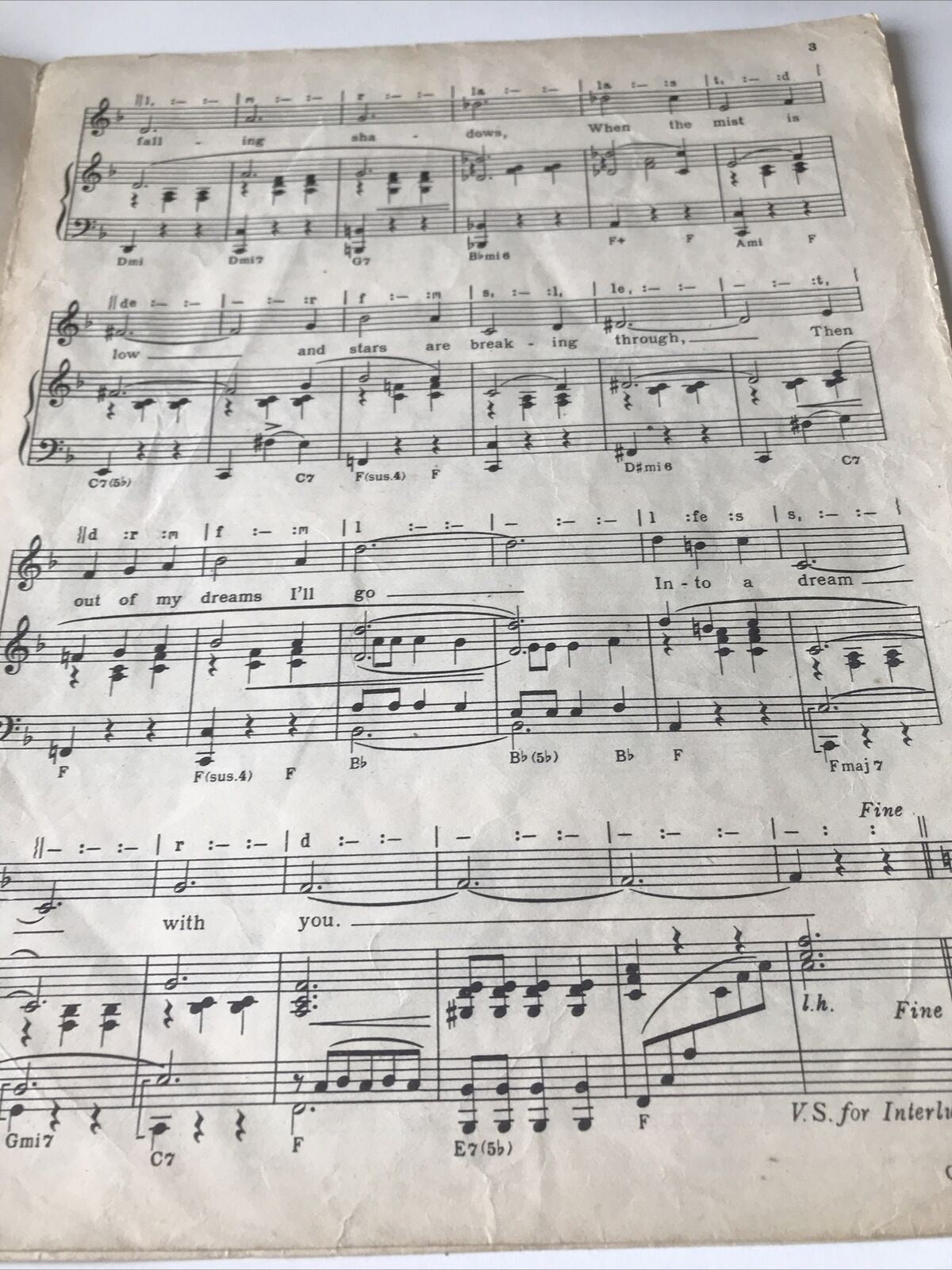 Vintage Sheet Music Out Of My Dreams From Oklahoma 1942 Rogers Hammerstein Piano