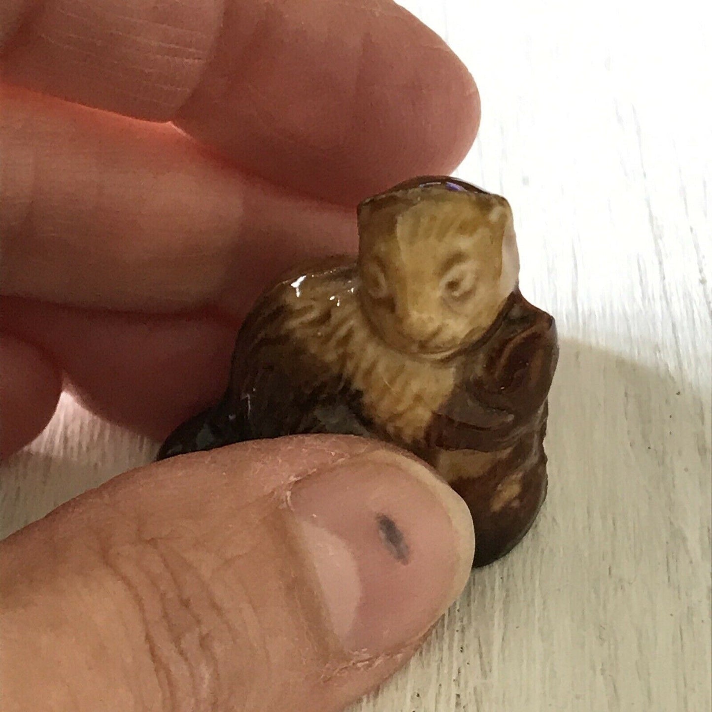Wade Whimsie Beaver 🦫 Tiny Ornament Ceramic Cute Retro Vintage