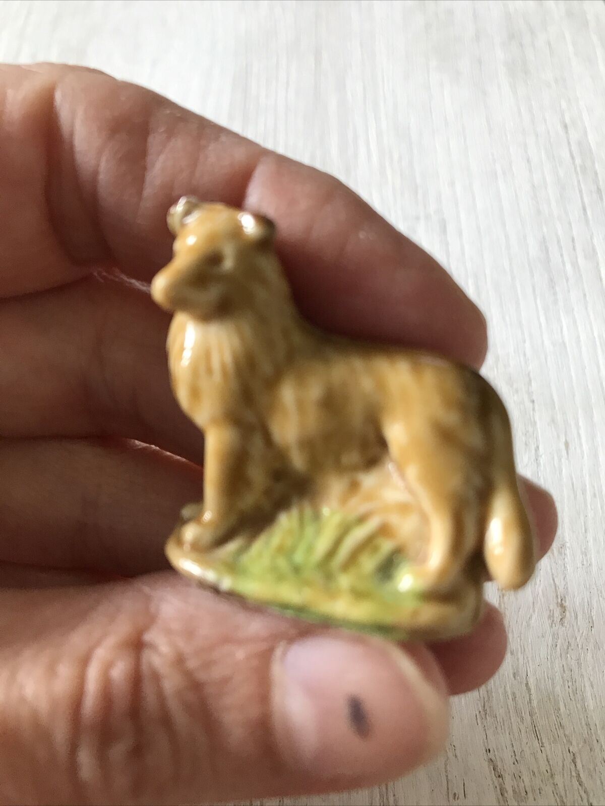 Wade Whimsie Collie Dog Tiny Ornament Ceramic Cute Retro Vintage. 1970s / 80s.
