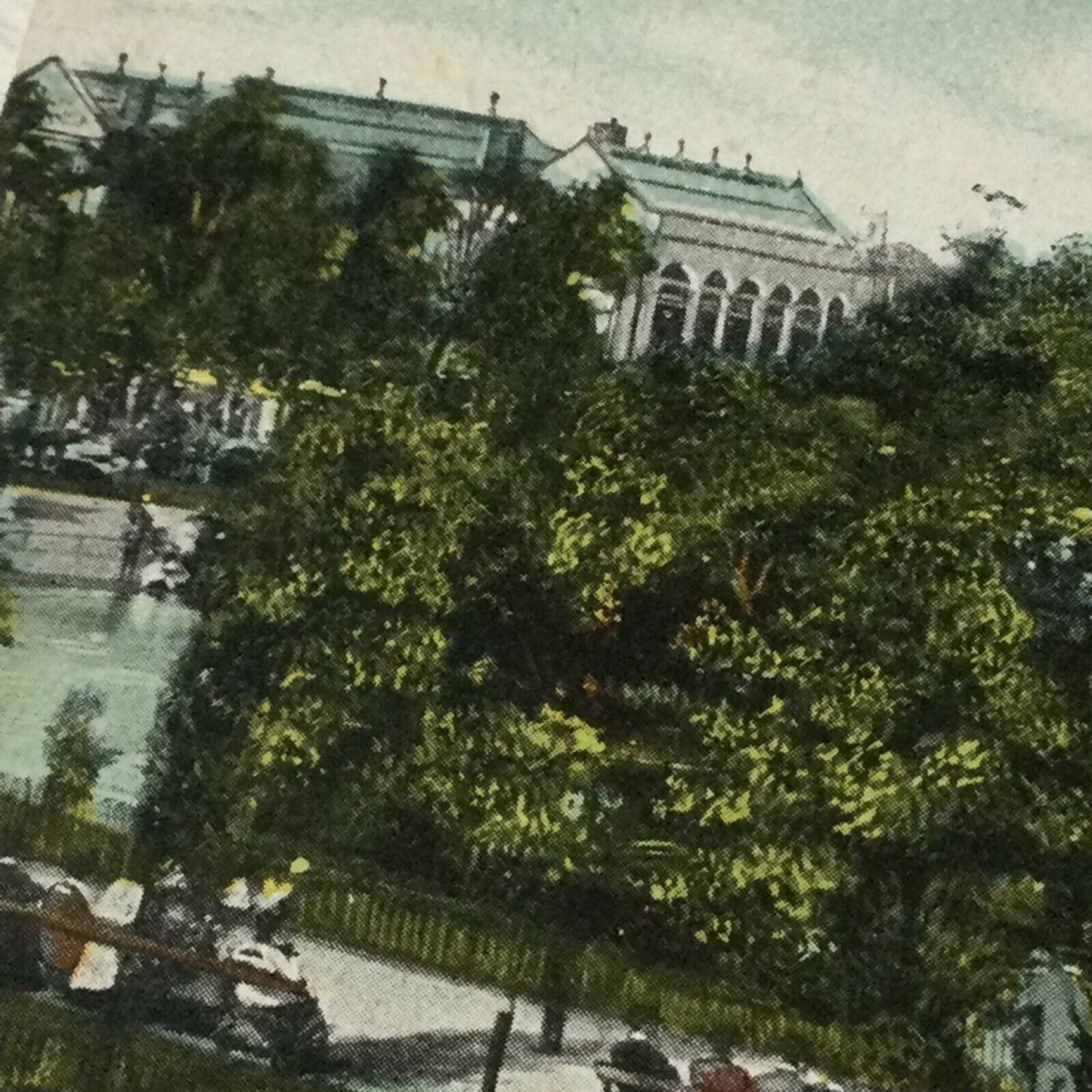 Vintage Postcard - ENGLAND - Whitworth Park Manchester - Star Series - Lake With Fountain - Tinted