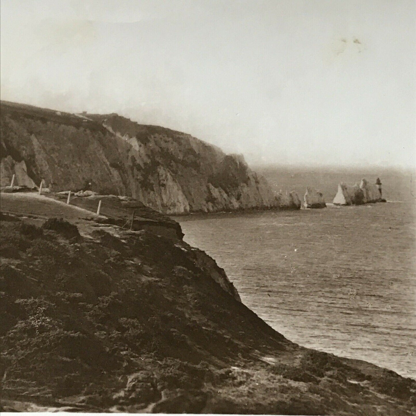 Vintage Postcard The Needles Isle Of Wight RP Cliffs Sea Scape Rocks