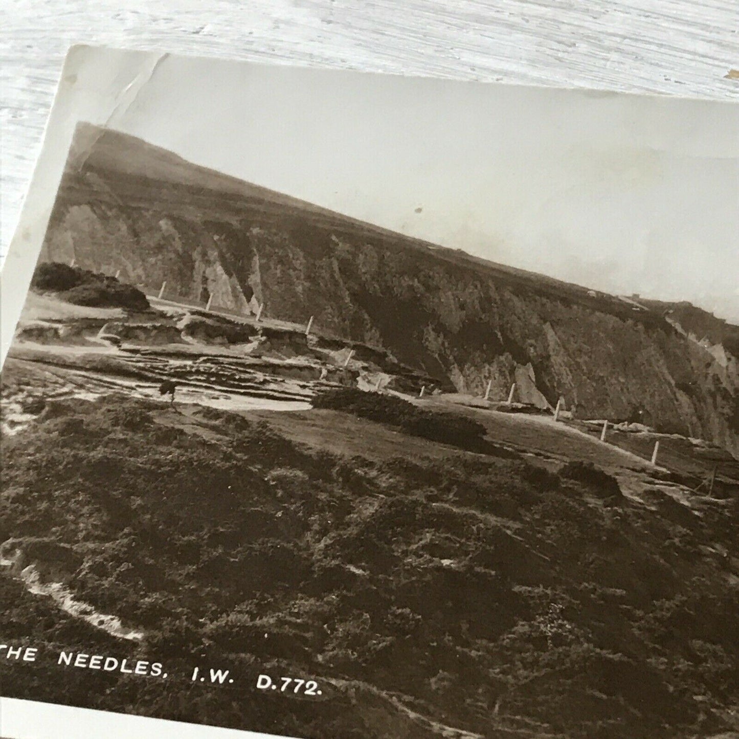 Vintage Postcard The Needles Isle Of Wight RP Cliffs Sea Scape Rocks