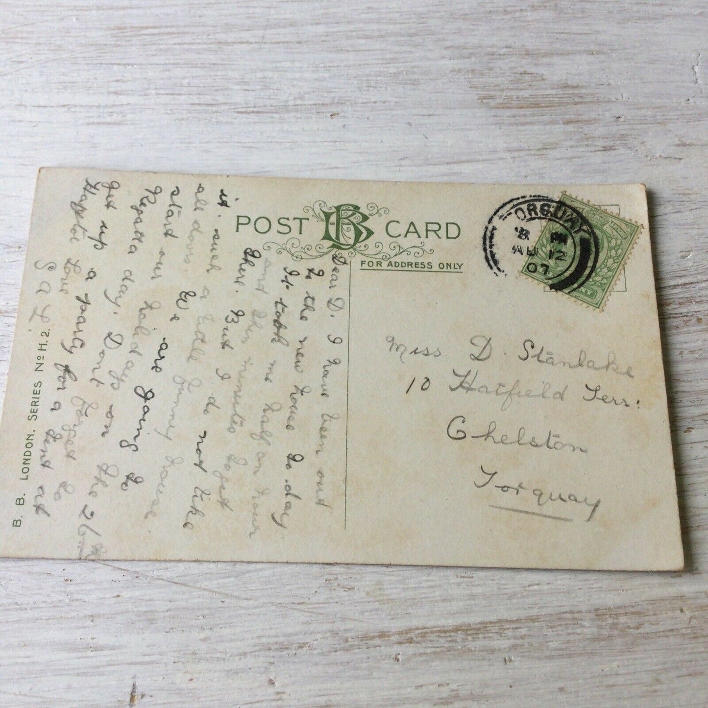 Edwardian Vintage Antique Postcard Man And Woman Sitting Under Tree. Forest