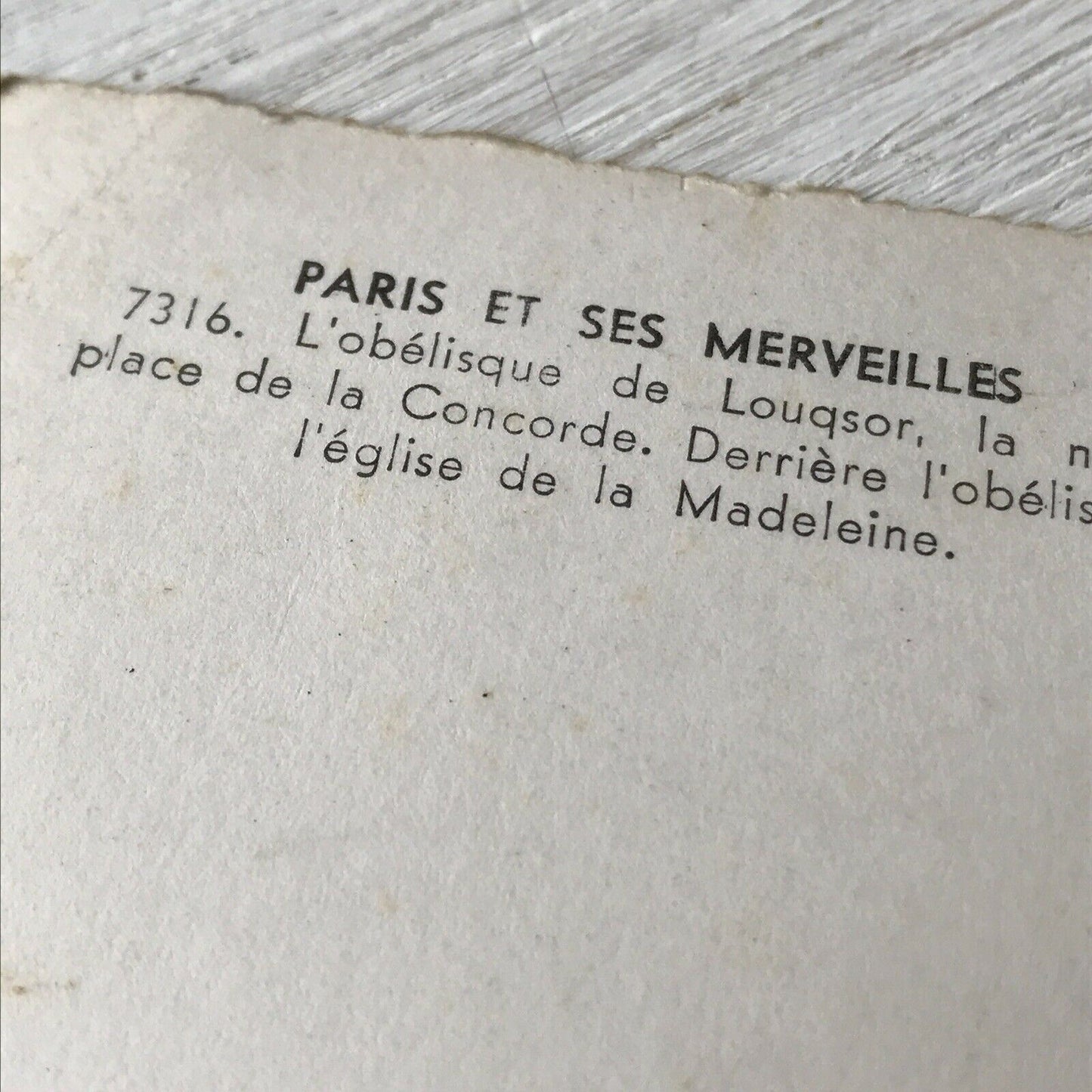 Vintage Postcard - FRANCE - Paris - Louqsor Obelisk - Place De La Concorde - Madeleine Church RP