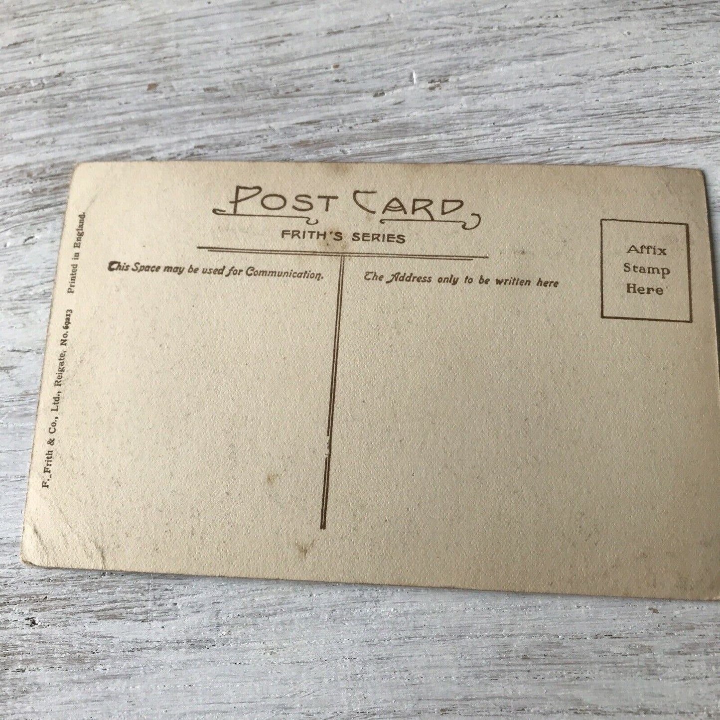 Vintage Sepia Postcard Eyam Church Derbyshire Interior