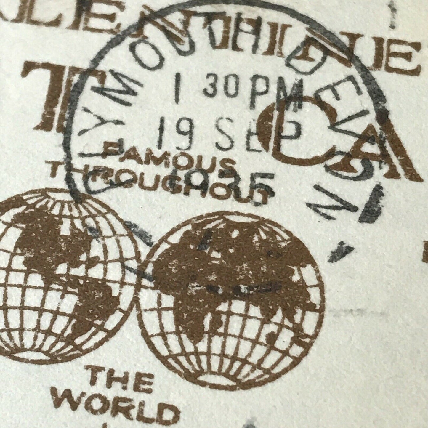 Vintage Postcard - ENGLAND - Plymouth Hoe Promenade - Black And White / Sepia - posted 1935