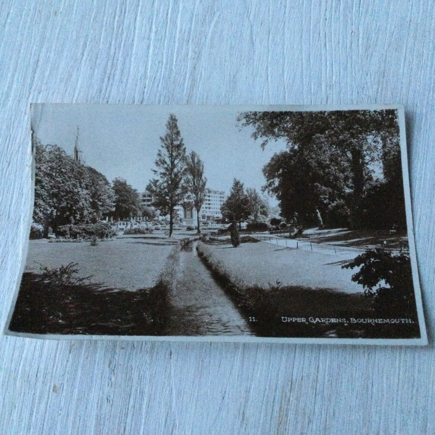 Vintage Postcard Upper Gardens Bournemouth Stream 1948