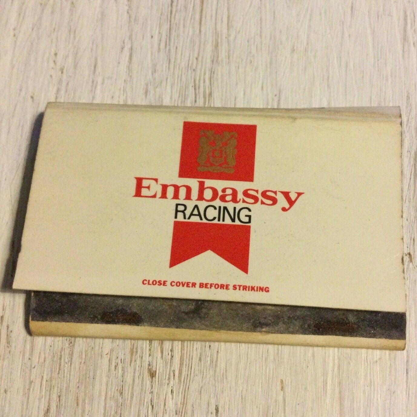 Embassy Matchbook / Matchbox - Motor Racing Memorabilia - Embassy Racing Car Photo
