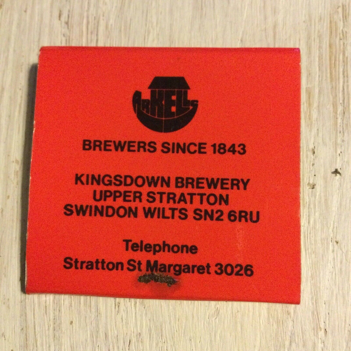 Arkells Traditional Wiltshire Beers Kingsdown Brewery Memorabilia Matchbook