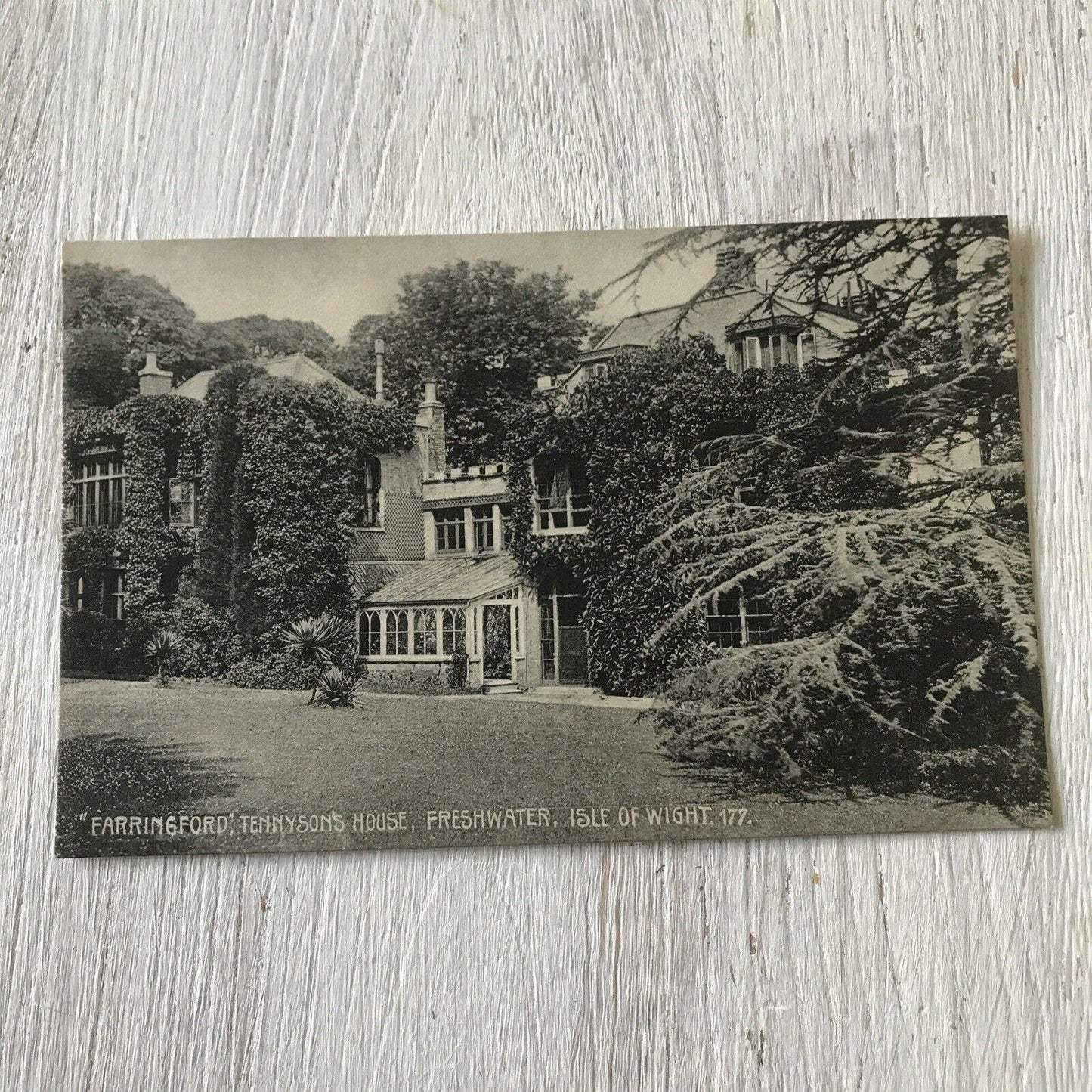 Isle Of Wight Memorabilia - Vintage England Postcard - Tennyson's House Freshwater