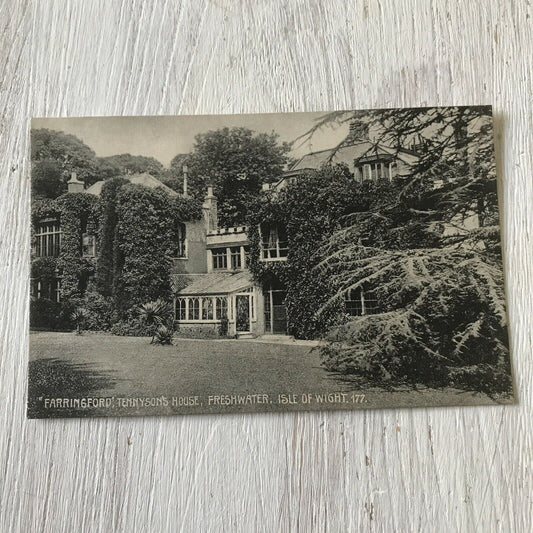 Isle Of Wight Memorabilia - Vintage England Postcard - Tennyson's House Freshwater
