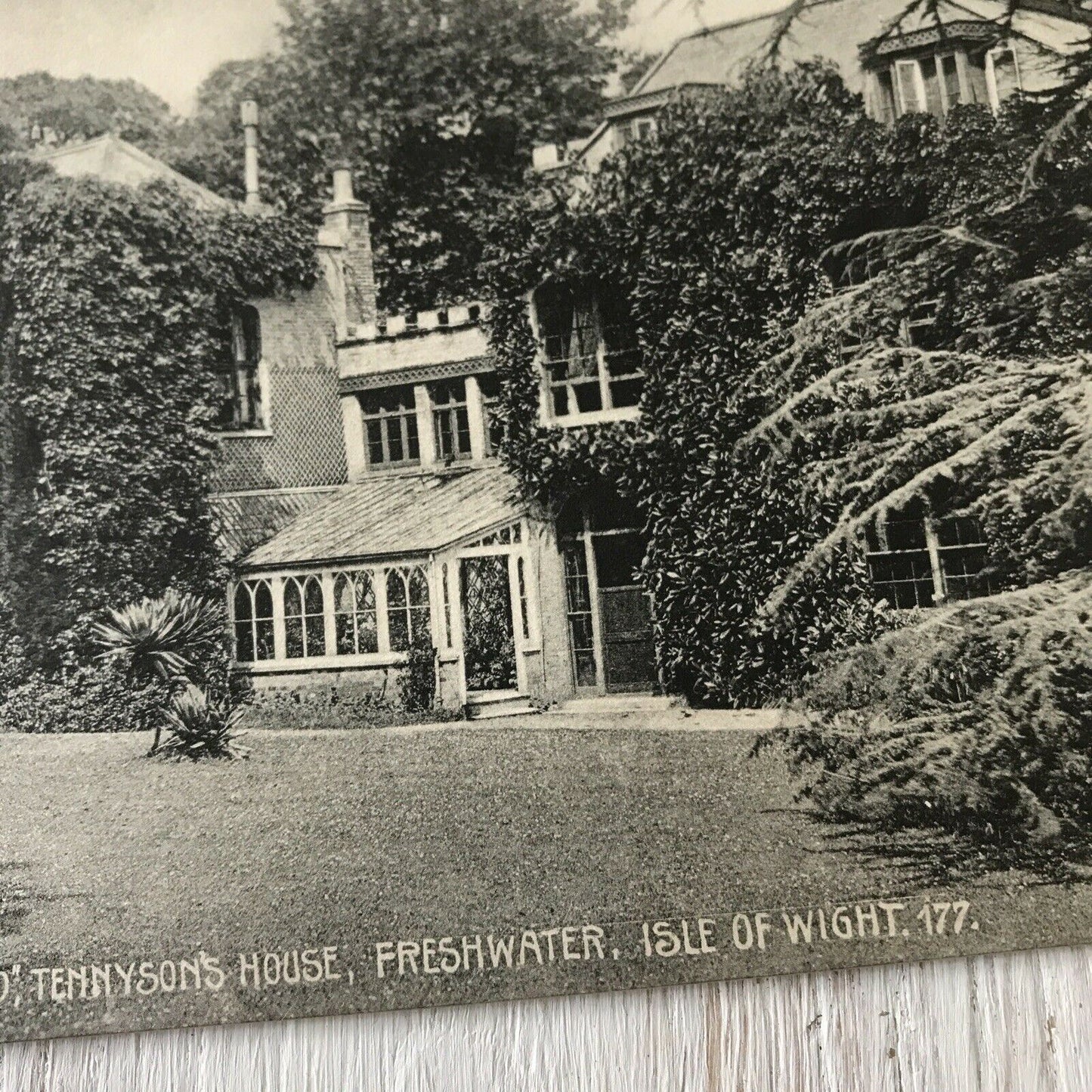 Isle Of Wight Memorabilia - Vintage England Postcard - Tennyson's House Freshwater