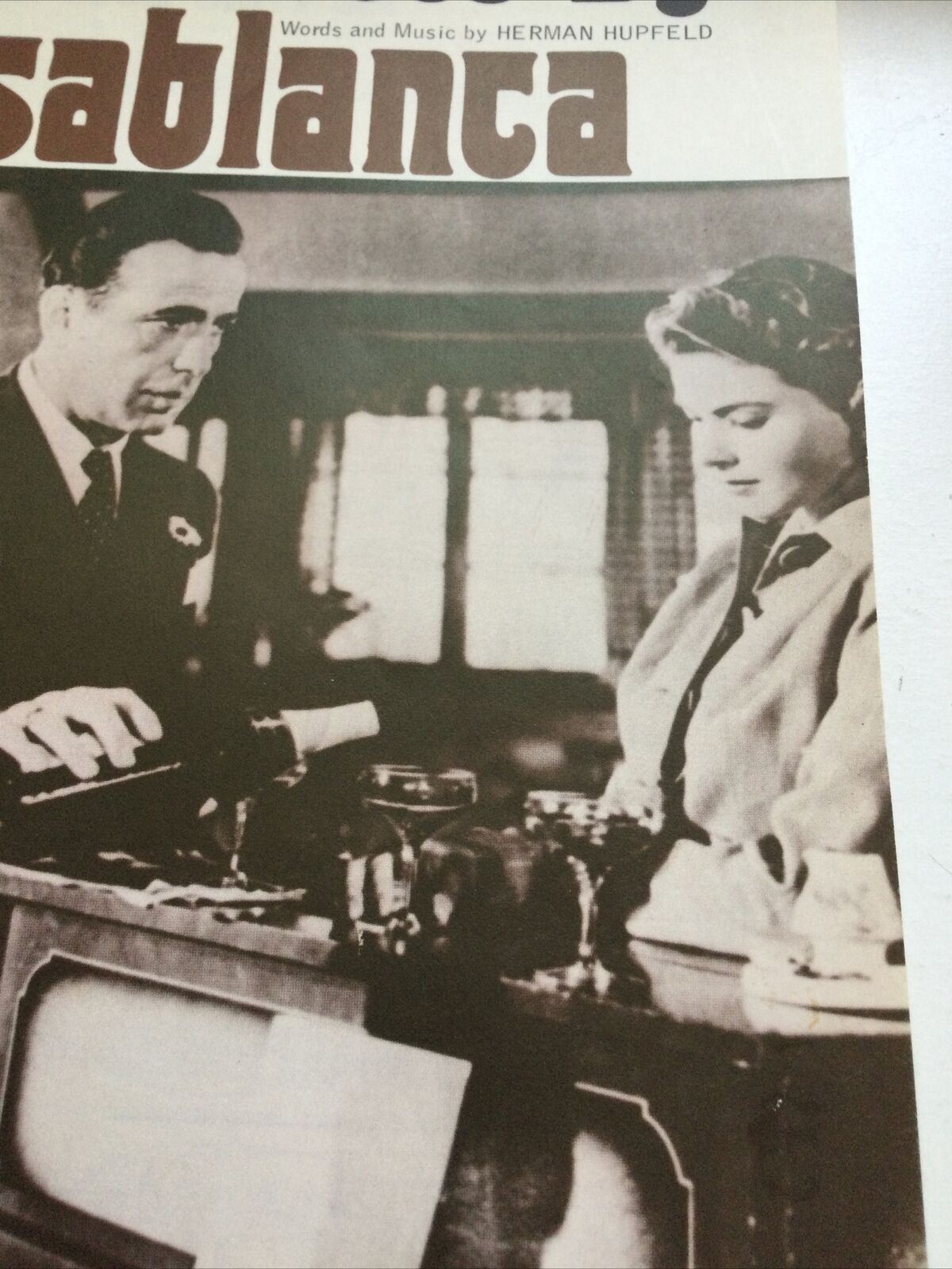 As Time Goes By - Vintage Sheet Music From Casablanca - Annotated -  Hupfeld Bogart