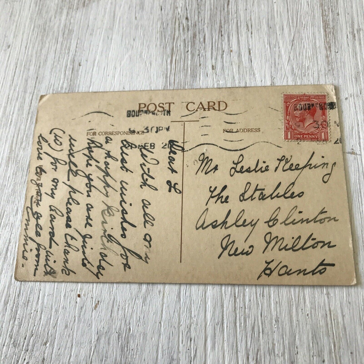 Vintage Birthday Greetings Postcard - Sepia - Woman In Bonnet With Flowers - Nice Poem - 1920s