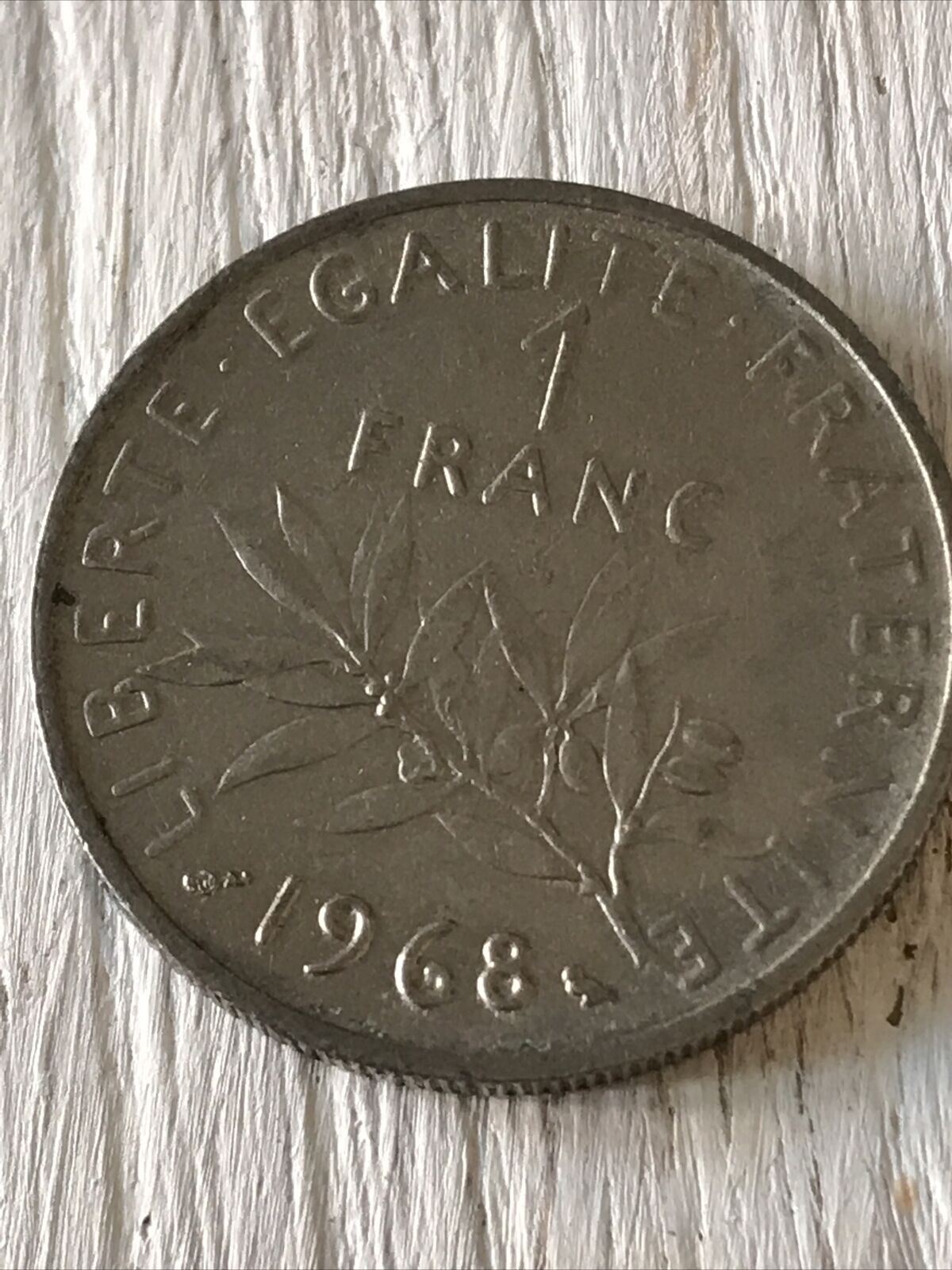 1968 1 French Franc Coin France