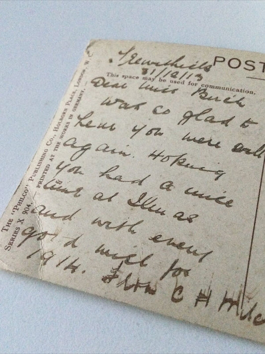 WWI INTEREST - Antique Postcard. ‘with Every Good Wish For 1914’ Happy New Year