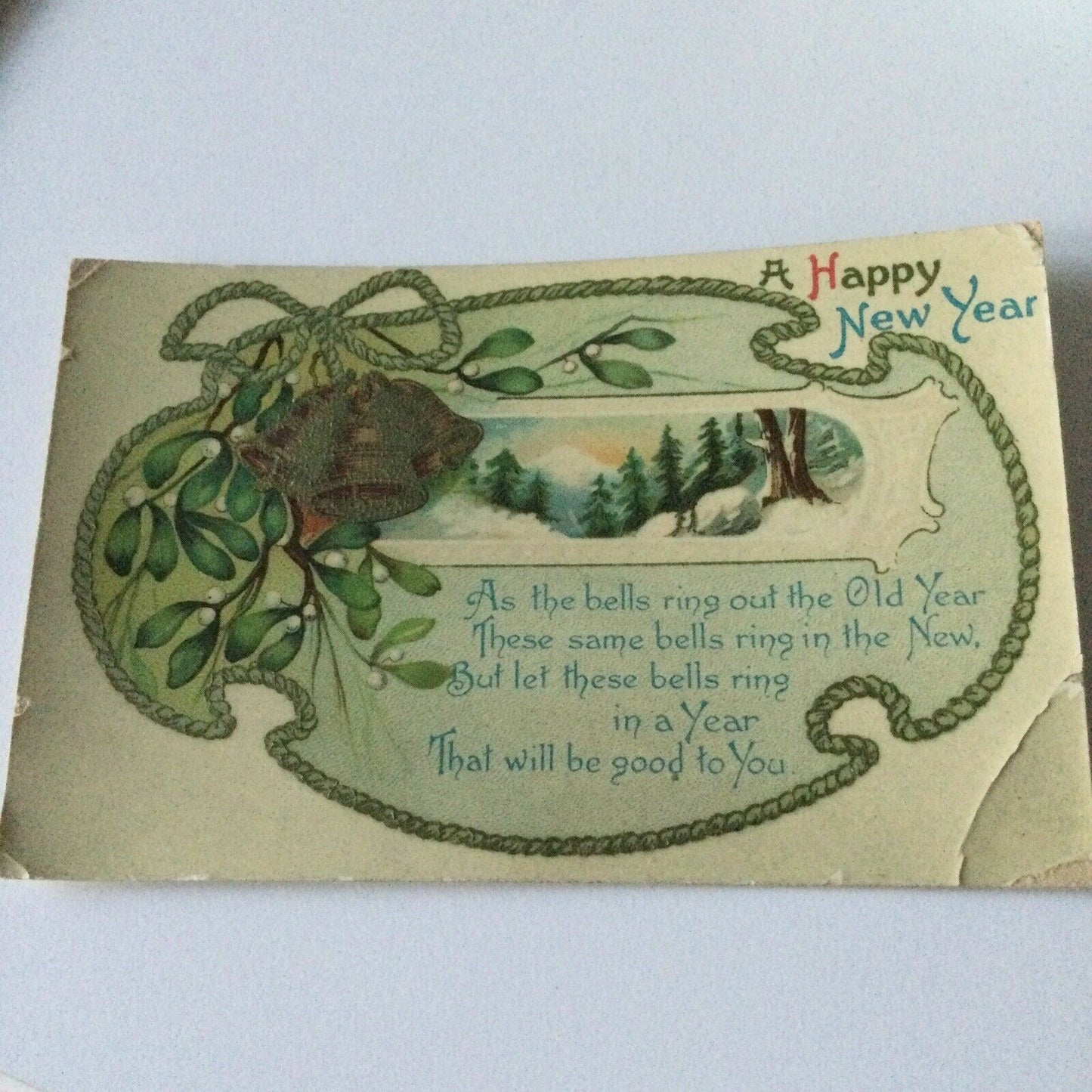 WWI INTEREST - Antique Postcard. ‘with Every Good Wish For 1914’ Happy New Year