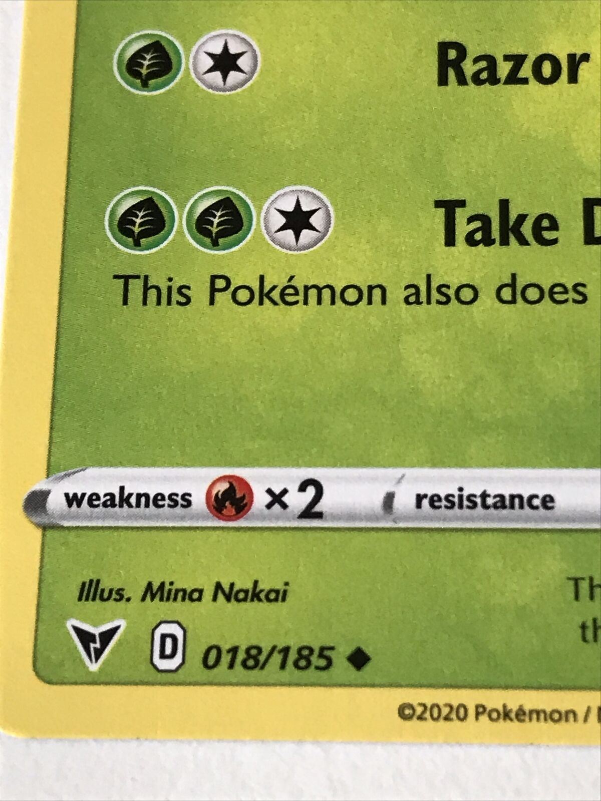 Pokemon Card 2020 - Vivid Voltage - Gogoat - Stage 1 - 18/185 - Mint Condition