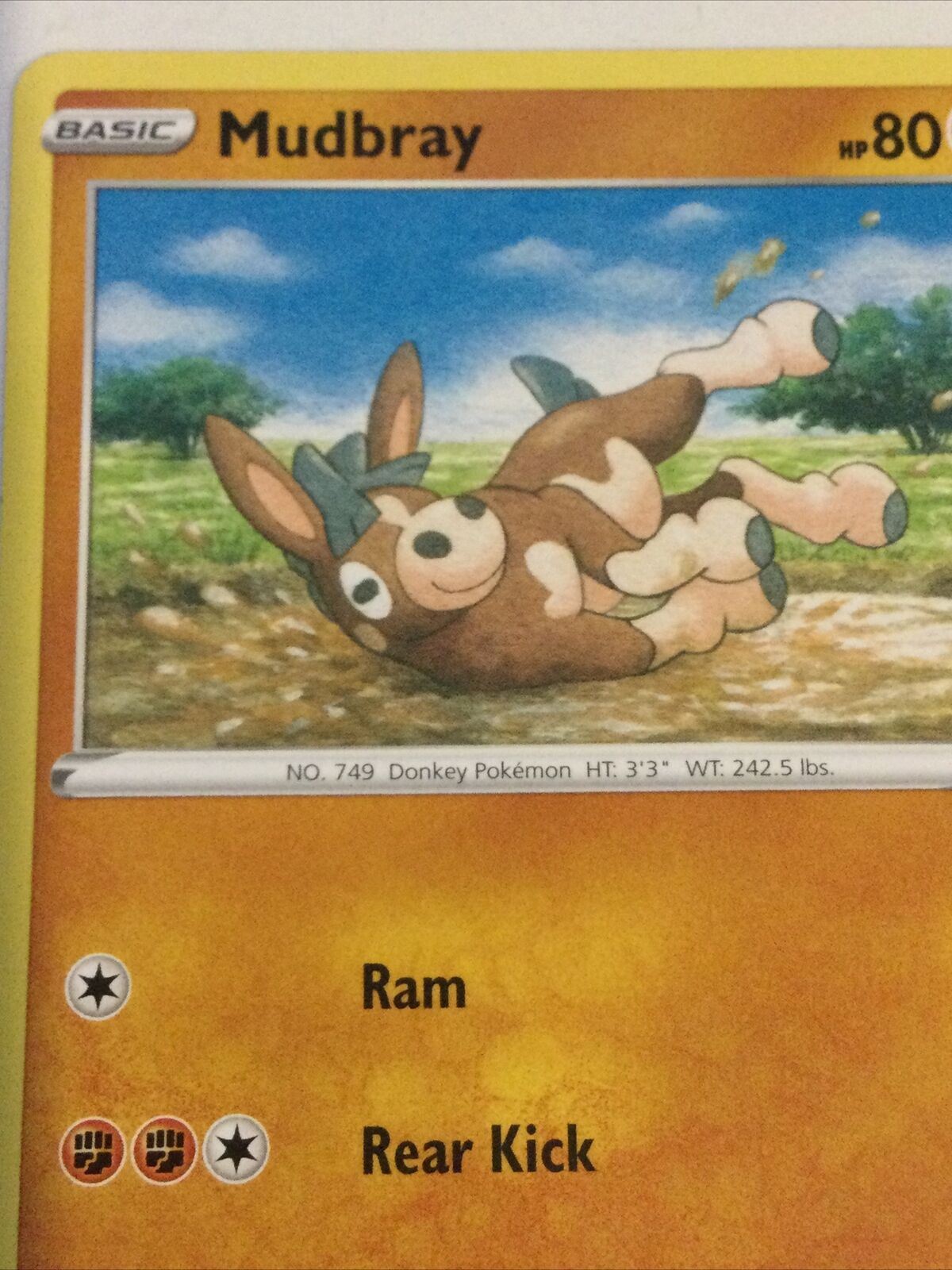 Pokemon Card 2020 Vivid Voltage Pack Fresh Basic MUDBRAY 96/185 Donkey Ram