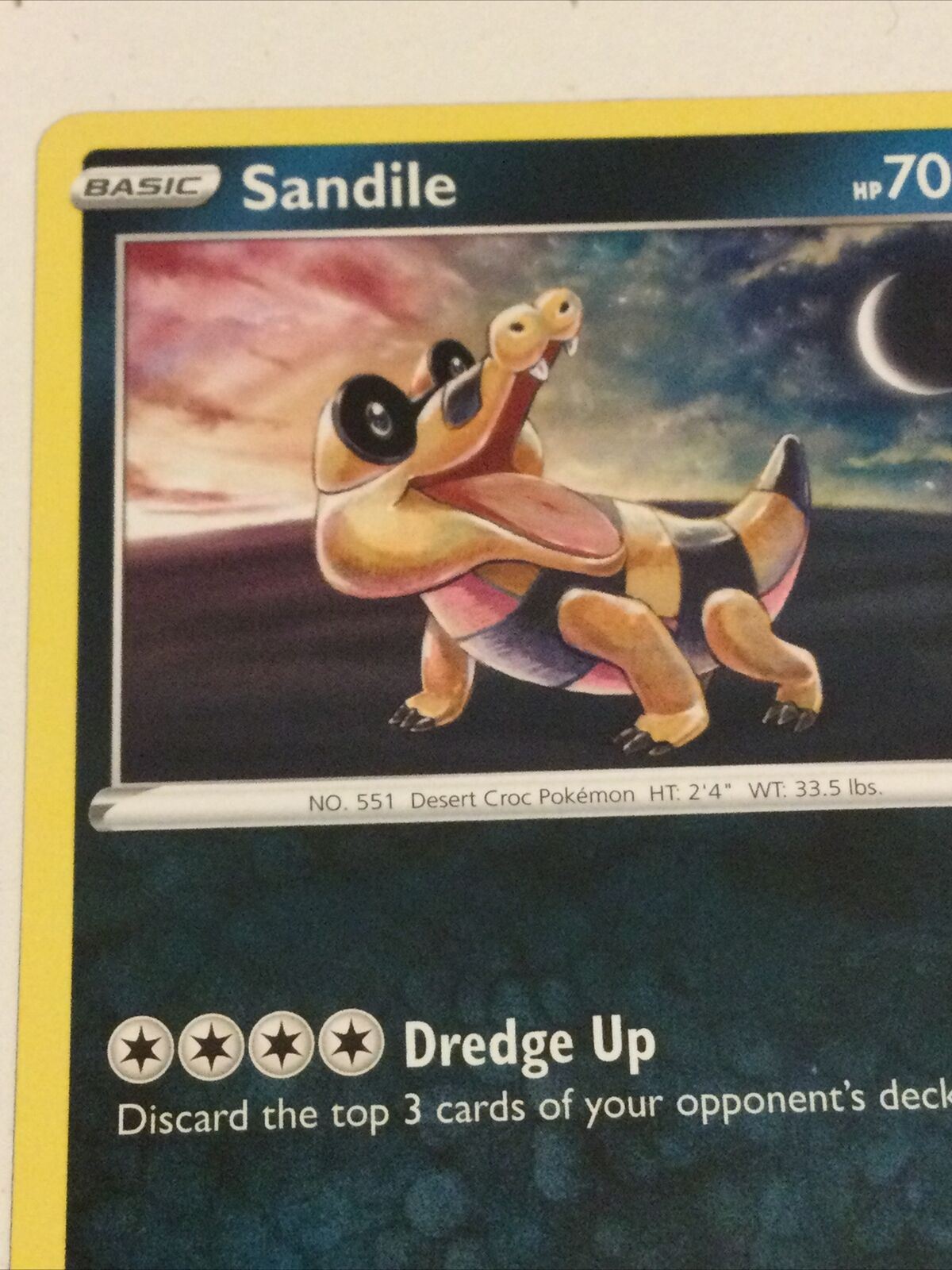 Pokemon Card 2020 Vivid Voltage Mint Basic SANDILE 107/185 Desert Croc Dredge Up