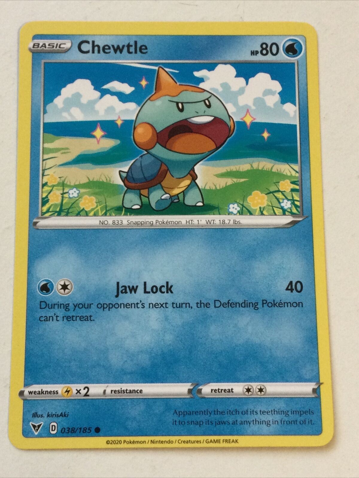 Pokemon Card Vivid Voltage 2020 Pack Fresh Basic CHEWTLE 38/185 Snapping