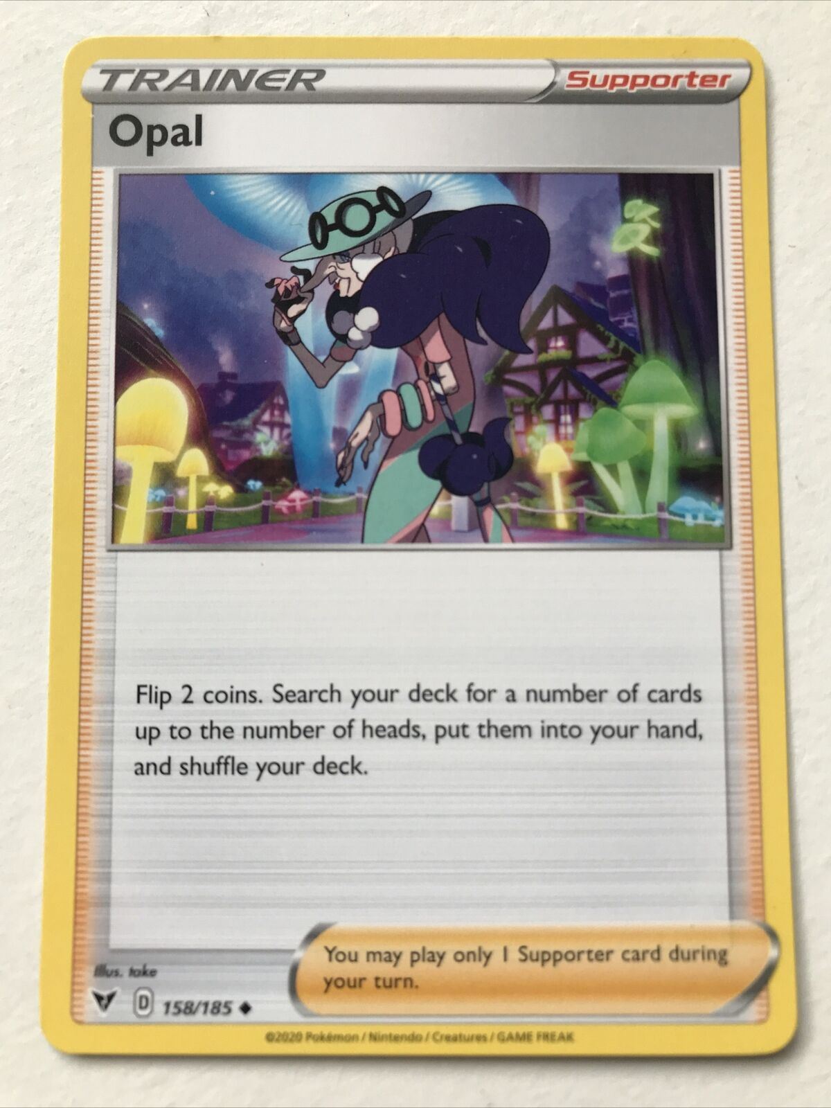 Pokemon Card Vivid Voltage 2020 Pack Fresh Trainer OPAL 158/185 Supporter