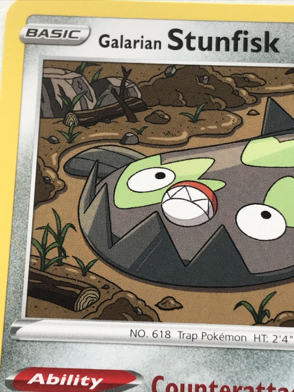 Pokemon Card Vivid Voltage 2020 Pack Fresh basic GALARIAN STUNFISK 125/185 Trap