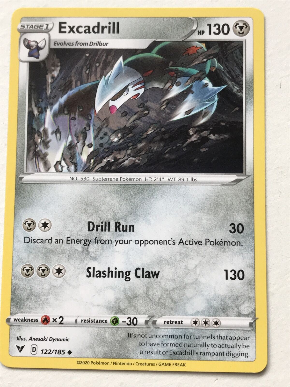 Pokemon Card Vivid Voltage 2020 Pack Fresh Stage 1 EXCADRILL 122/185 Subterrene