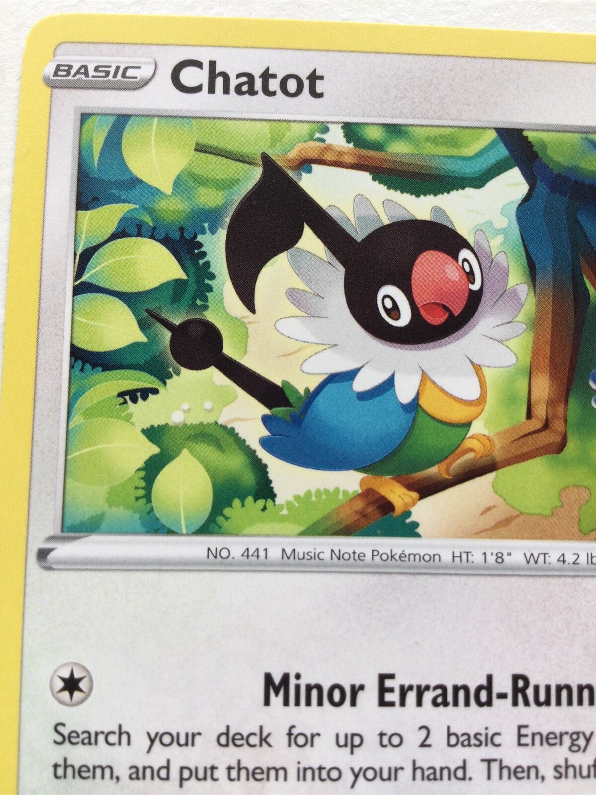 Pokemon Card Vivid Voltage 2020 Pack Fresh Basic CHATOT 139/185 Music Note Peck