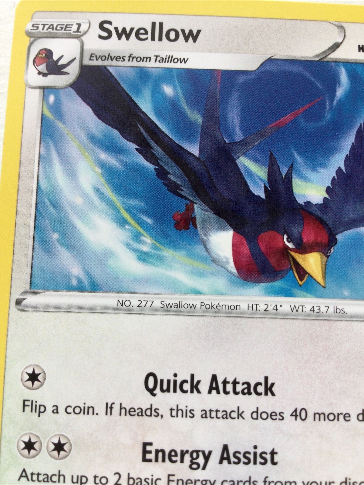 Pokemon Card Vivid Voltage 2020 Pack Fresh Stage 1 SWELLOW 134/185 Swallow