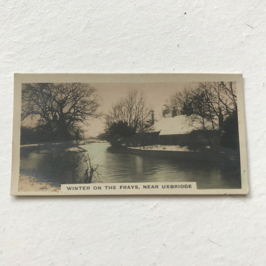 WINTER ON THE FRAYS UXBRIDGE Photo Cigarette Card Cavanders Homeland Series