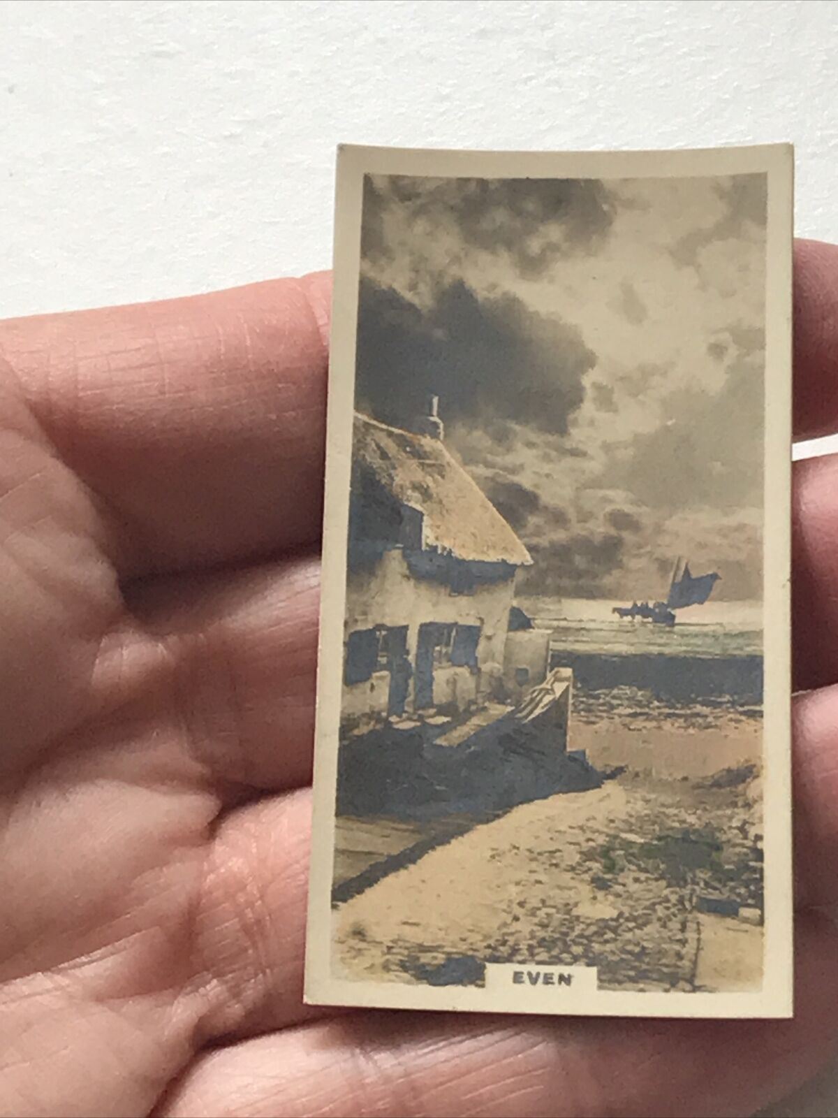 EVEN Evening Scene Hand Coloured Photo Cavanders Cigarette Card. Camera Studies