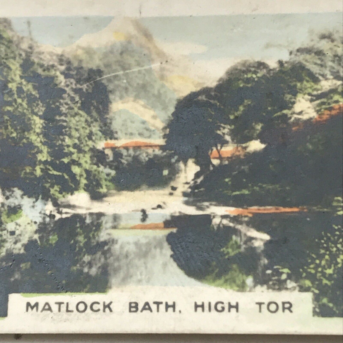 MATLOCK BATH HIGH TOR Hand Coloured Photo Cigarette Card Cavanders Beauty Spots