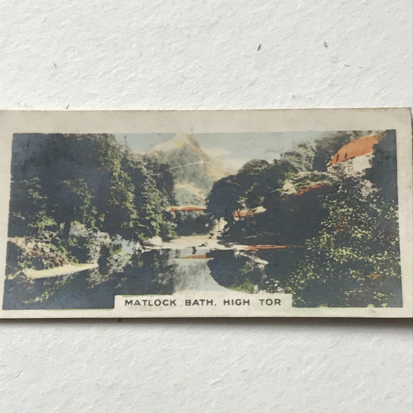 MATLOCK BATH HIGH TOR Hand Coloured Photo Cigarette Card Cavanders Beauty Spots