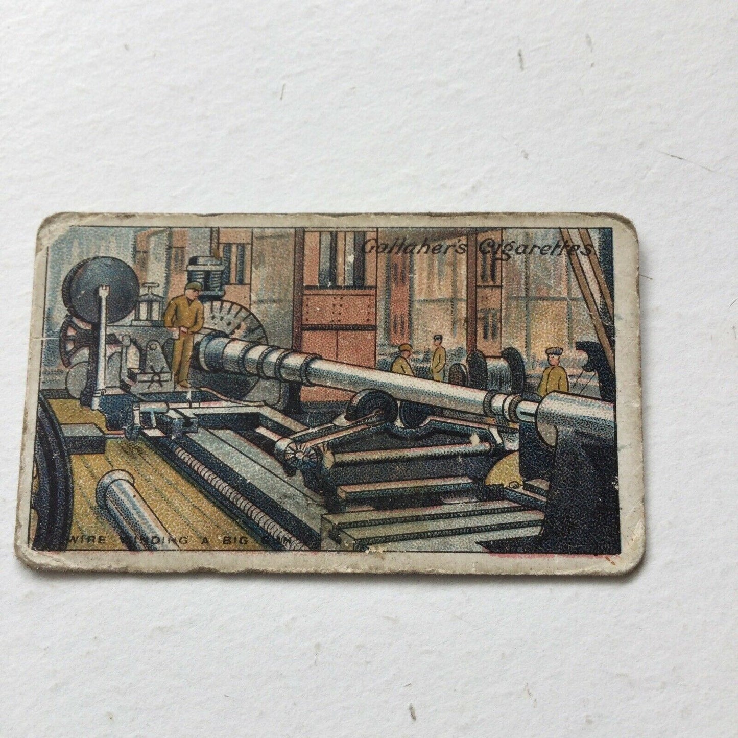 WIRE WINDING A BIG GUN, The Great War Gallaher Cigarette Card #113 WWI