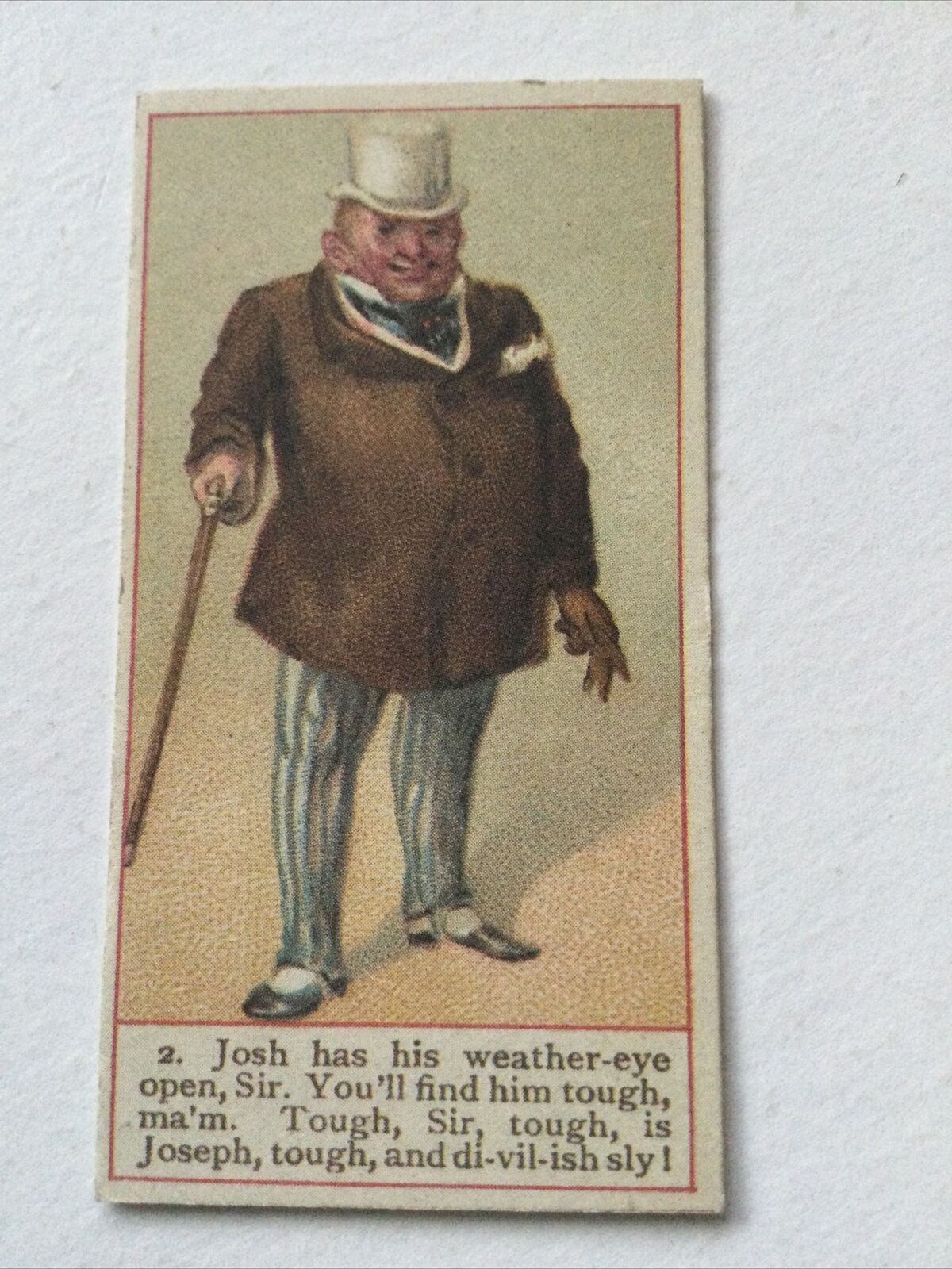 MAJOR JOSEPH BAGSTOCK Dickens Gallery Cope Bros Cigarette Card #43 Reprint