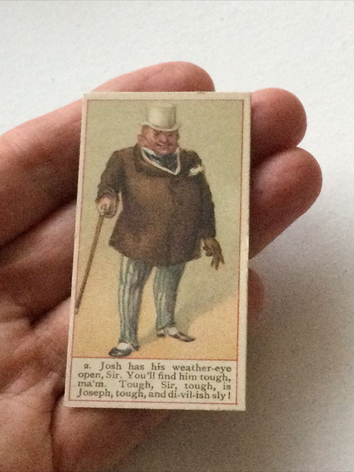 MAJOR JOSEPH BAGSTOCK Dickens Gallery Cope Bros Cigarette Card #43 Reprint