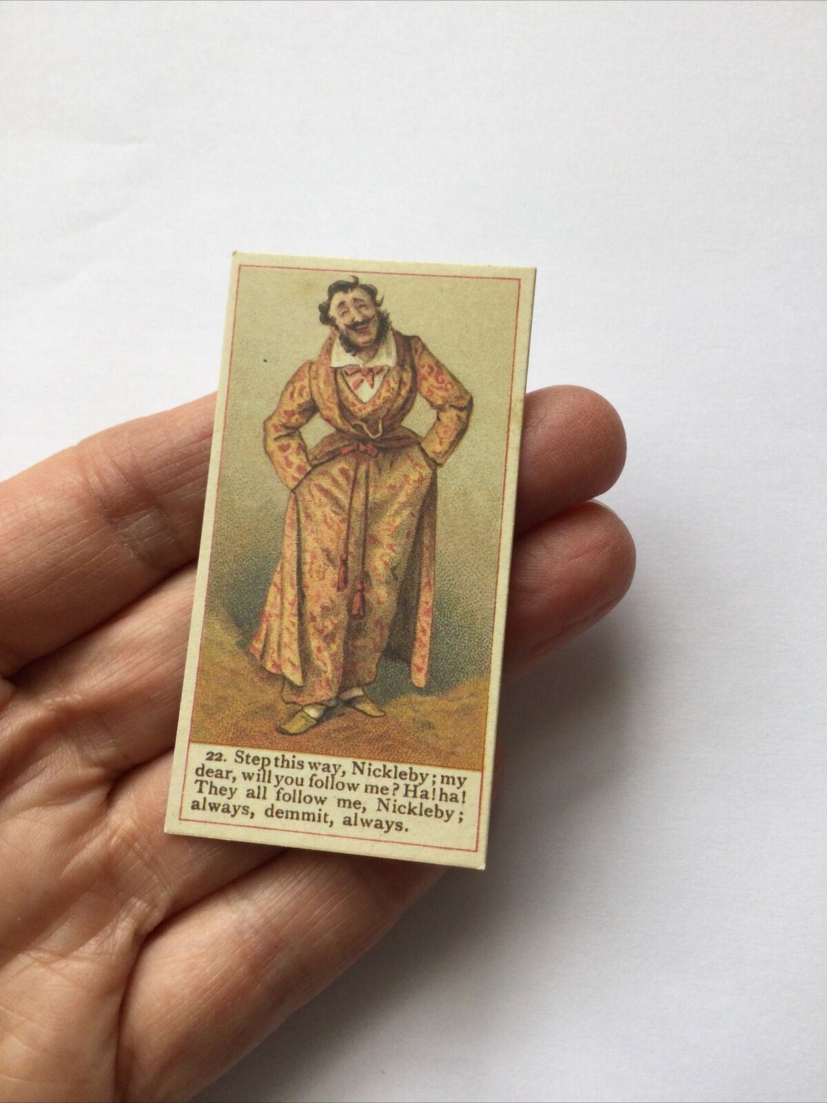 ALFRED MANTALINI Dickens Gallery Cope Bros Cigarette Card #22 Nostalgia Reprint