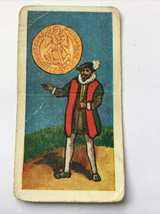 ANGEL OF ELIZABETH I #16British Coins & Costumes Cigarette Card 1958 Amalgamated