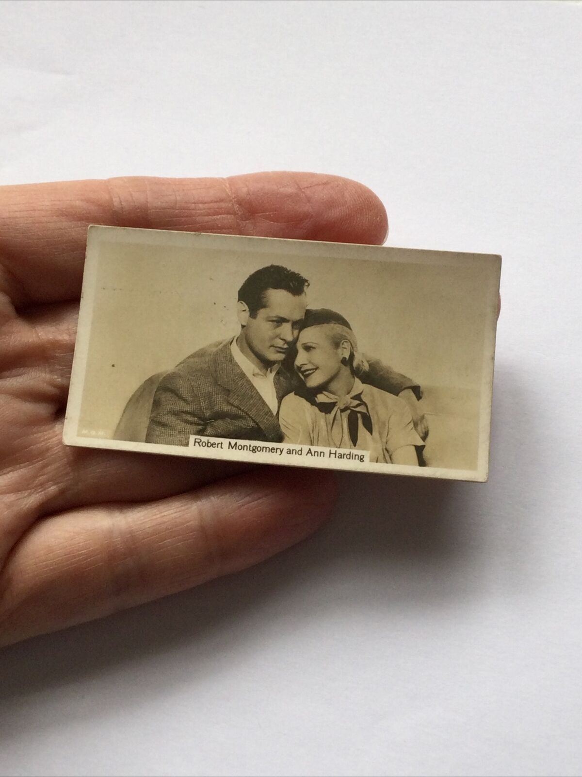 ROBERT MONTGOMERY ANN HARDING Photo 1930s 1934- John Sinclair Cigarette Card Film Stars #61