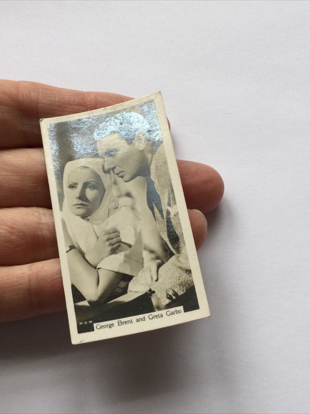 GRETA GARBO and GEORGE BRENT Photo - John Sinclair Cigarette Card - Film Stars #66 - 1930s