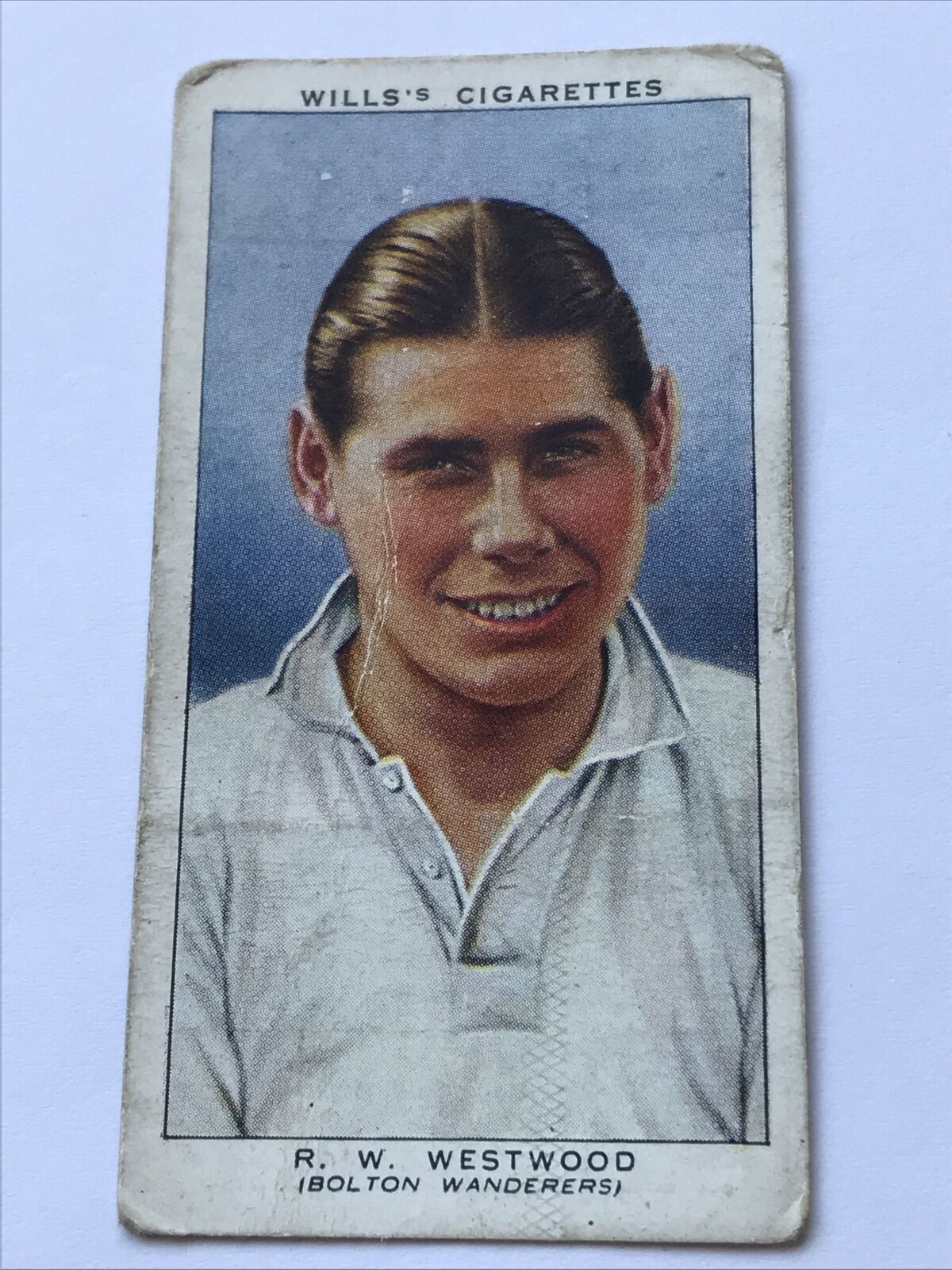 R W Westwood WILLS CIGARETTE CARD Association Footballers #47 Bolton Wanderers