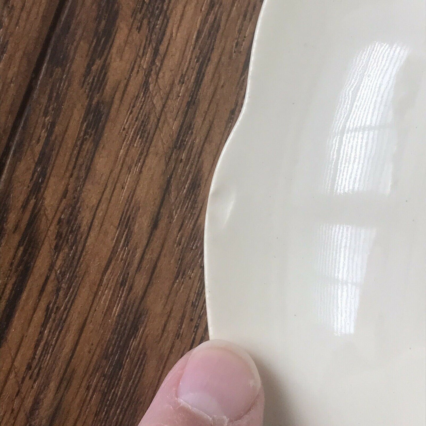 Vintage Art Deco Elegant Cream Coloured Serving Dish / Bowl. Fluted Edge ALFRED MEAKIN