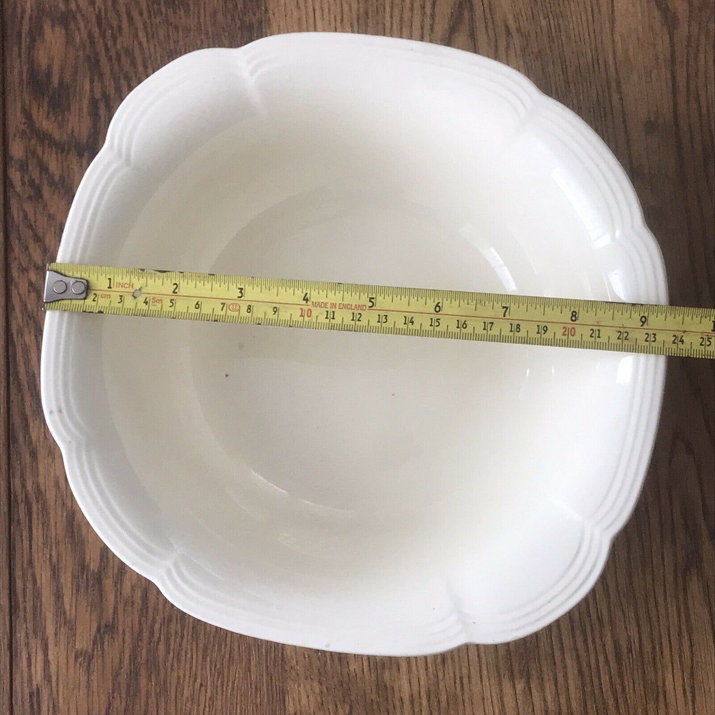 Vintage Art Deco Elegant Cream Coloured Serving Dish / Bowl. Fluted Edge ALFRED MEAKIN