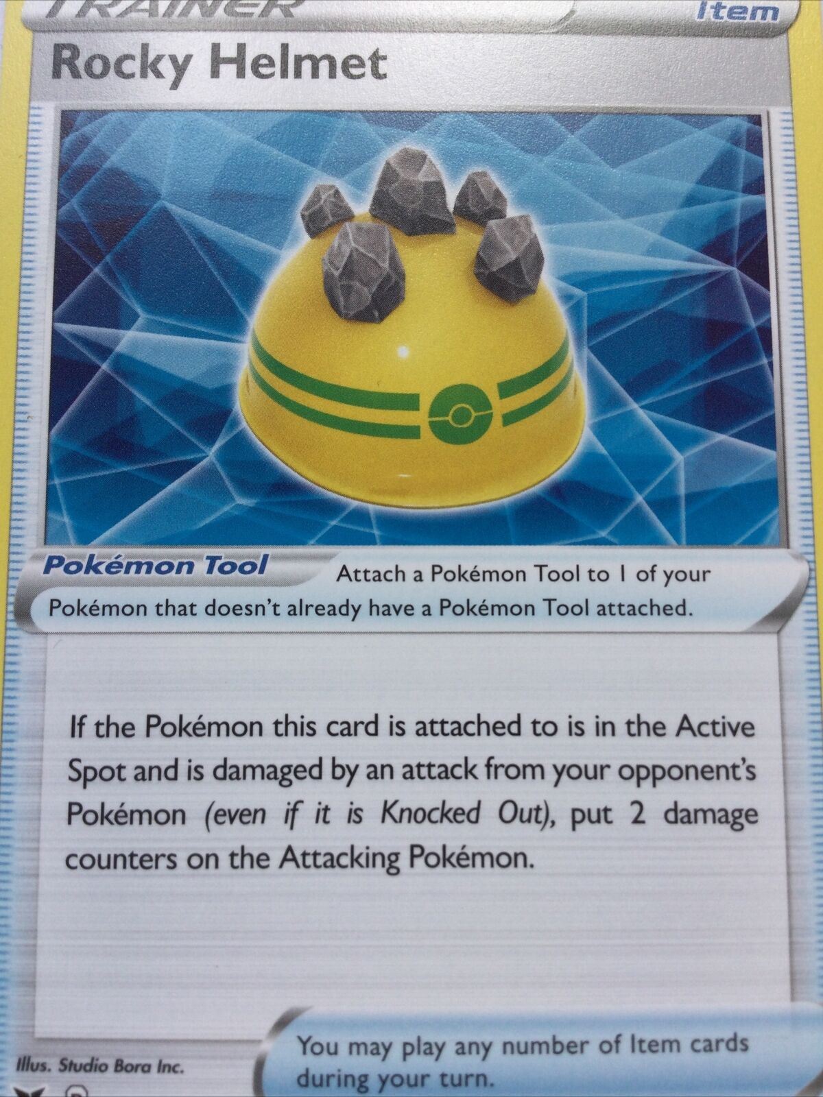 ROCKY HELMET 159/185 TRAINER ITEM Pokemon Card 2020 Vivid Voltage Pack Fresh